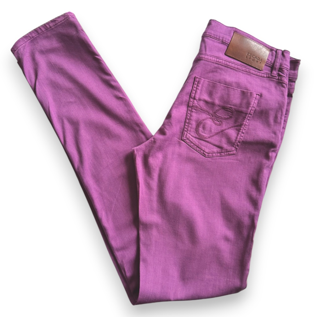 Escada Sport Bright Purple Slim Fit Stretch Jeans Size 38